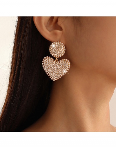 Replica Ladies Club Heart Rhinestone  Pendant Earrings #799179 $9.75 USD for Wholesale