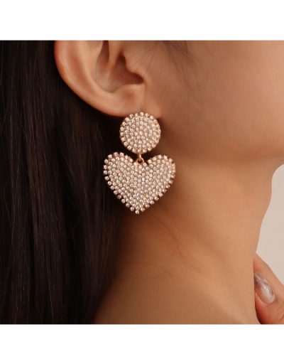 Replica Ladies Club Heart Rhinestone  Pendant Earrings #799179 $9.75 USD for Wholesale