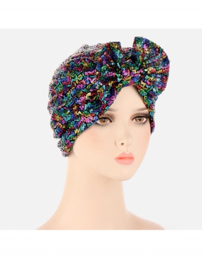 Bow Sequined Turban Hat For Women #799184 $9.23 USD, Wholesale Fashion Hats