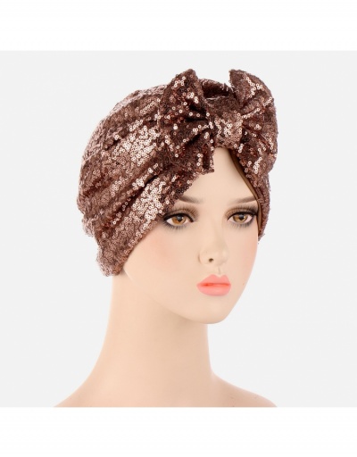 Replica Bow Sequined Turban Hat For Women #799184 $9.23 USD for Wholesale