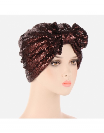 Replica Bow Sequined Turban Hat For Women #799184 $9.23 USD for Wholesale