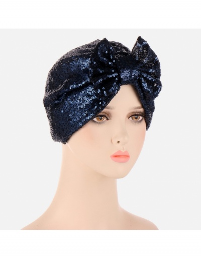 Replica Bow Sequined Turban Hat For Women #799184 $9.23 USD for Wholesale