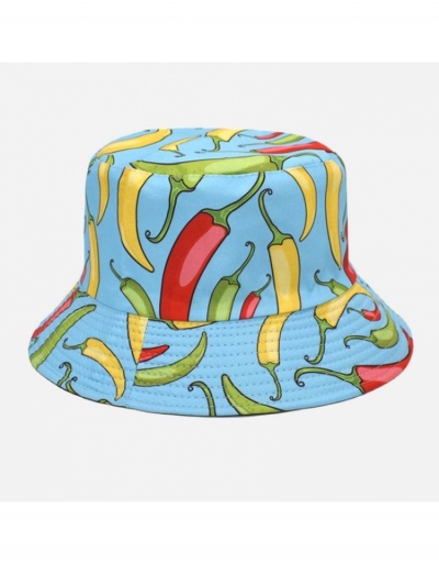  Versatile Sunscreen Chili Pattern Fisherman Hat #799199 $9.69 USD, Wholesale Fashion Hats