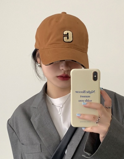 Replica  Korean Style Letter Versatile Baseball Cap #799206 $13.33 USD for Wholesale