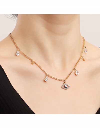  Simple Diamond Eye Pendant Necklace #799214 $4.59 USD, Wholesale Fashion Necklaces