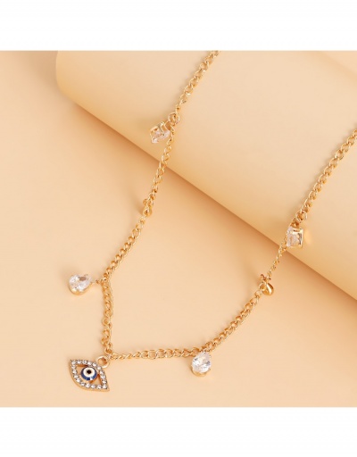 Replica  Simple Diamond Eye Pendant Necklace #799214 $4.59 USD for Wholesale