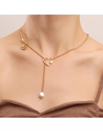  Simple Minority Design Sense Heart Pendant Necklace #799218 $4.00 USD, Wholesale Fashion Necklaces