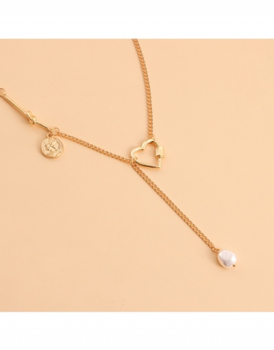 Replica  Simple Minority Design Sense Heart Pendant Necklace #799218 $4.00 USD for Wholesale