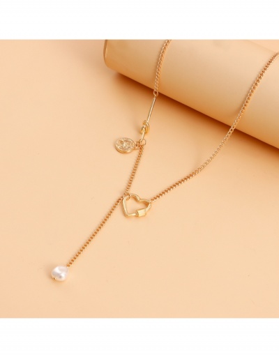 Replica  Simple Minority Design Sense Heart Pendant Necklace #799218 $4.00 USD for Wholesale