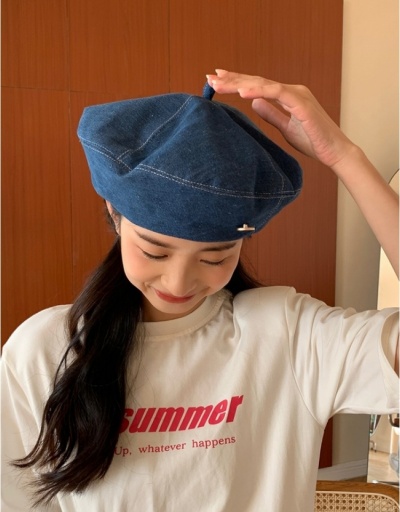 Replica Fashion Casual Denim Beret Hats For Women #799219 $12.01 USD for Wholesale