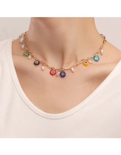  Minority Simple Circular Colorful Female Necklace #799224 $4.65 USD, Wholesale Fashion Necklaces