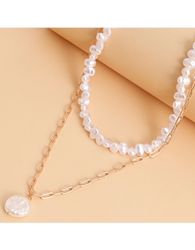 Replica  Fashion Simple Double-layer Faux Pearl Collarbone Chain #799229 $4.30 USD for Wholesale