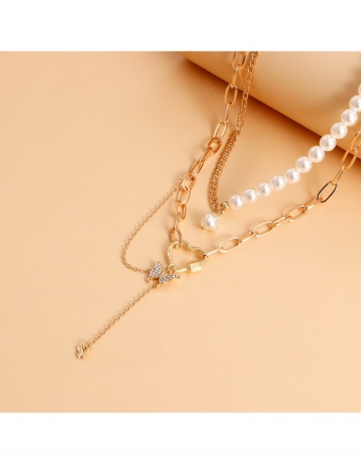 Replica  Heart Faux Pearl Pearl Necklace #799236 $4.89 USD for Wholesale