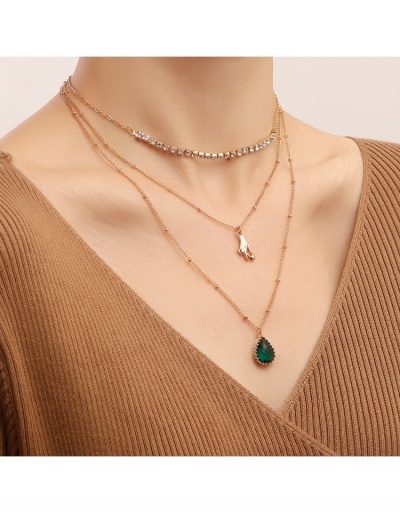  Metal Rhinestone Pendant Agate Necklace #799238 $4.18 USD, Wholesale Fashion Necklaces