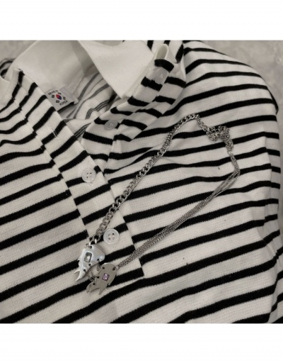 Replica Easy Matching Chic Alloy Flame Necklace For Women  #799241 $8.14 USD for Wholesale