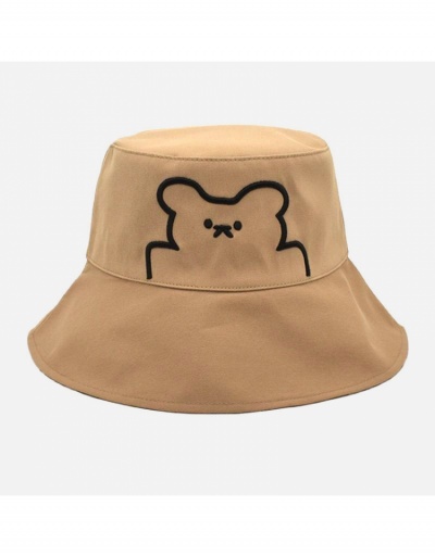  Korean Bear Embroidered Women's Sunshade Hat #799242 $11.00 USD, Wholesale Fashion Hats