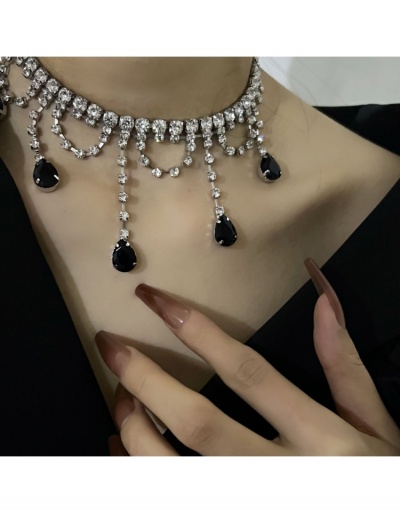 Replica Party Water Drop Rhinestone  Tassel Necklace #799243 $8.66 USD for Wholesale