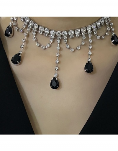 Replica Party Water Drop Rhinestone  Tassel Necklace #799243 $8.66 USD for Wholesale