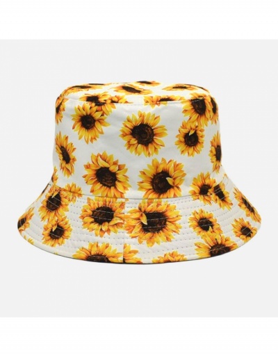 Replica  Sunflower Print Fashion Fisherman's Hat #799244 $8.65 USD for Wholesale