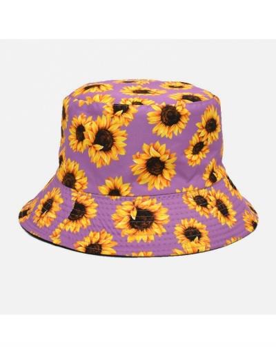 Replica  Sunflower Print Fashion Fisherman's Hat #799244 $8.65 USD for Wholesale