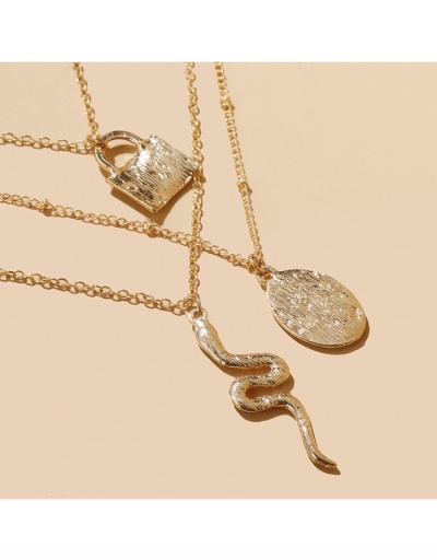 Replica  Fashion Simple Lock Multi-layer Necklace For Women #799245 $6.16 USD for Wholesale