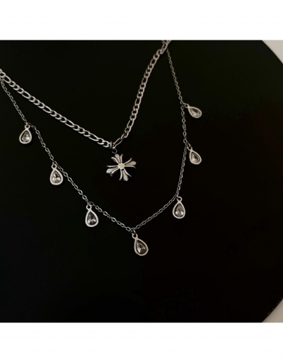 Easy Matching Rhinestone  Water Drop Pendant Necklaces #799255 $13.18 USD, Wholesale Fashion Necklaces