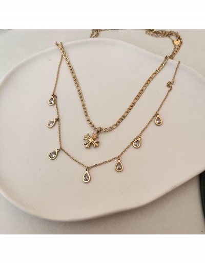 Ladies Rhinestone  Water Drop Pendant Necklaces #799256 $13.73 USD, Wholesale Fashion Necklaces