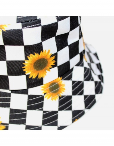 Replica Casual Unisex   Printing Grid Cotton Bucket Hats #799259 $9.67 USD for Wholesale