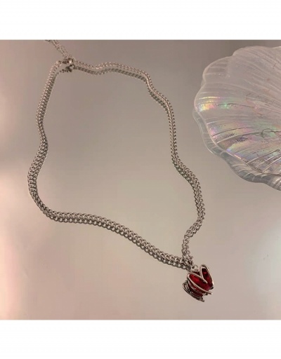 Cute Heart Pendant Titanium Steel  Necklace #799276 $5.80 USD, Wholesale Fashion Necklaces