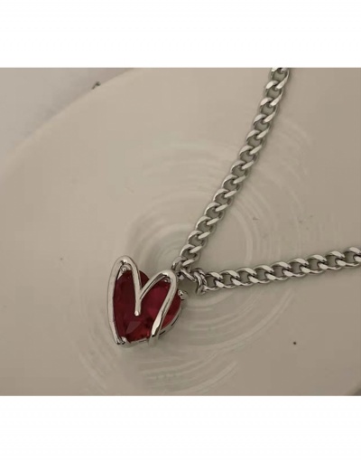 Replica Cute Heart Pendant Titanium Steel  Necklace #799276 $5.80 USD for Wholesale