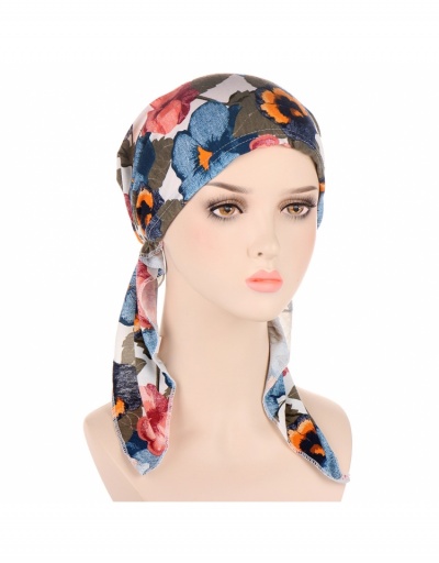 Replica  Flower Decor Muslim Scarf Cap #799278 $8.95 USD for Wholesale