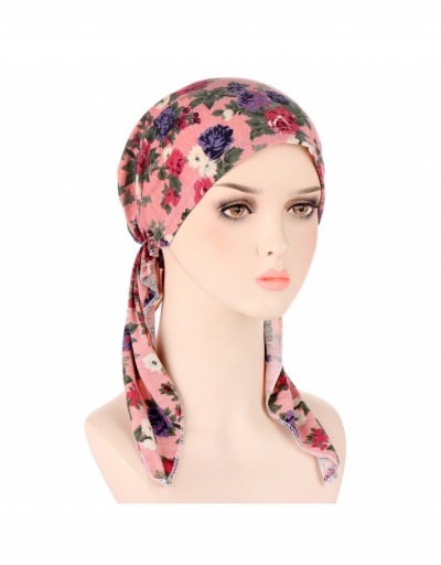 Replica  Flower Decor Muslim Scarf Cap #799278 $8.95 USD for Wholesale