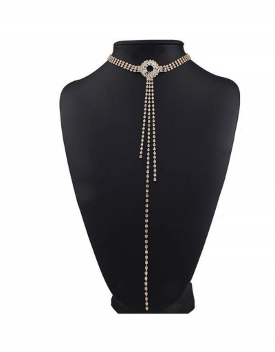 Replica Trendy Solid Rhinestone Necklaces For Women #799283 $13.50 USD for Wholesale