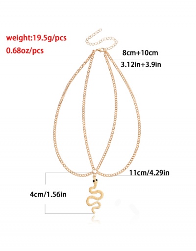 Replica Stylish Snake Pendant Necklaces For Women #799293 $4.03 USD for Wholesale