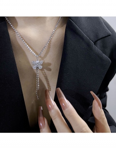 Replica  Chain Bow Rhinestone Pendant Necklace #799299 $7.59 USD for Wholesale