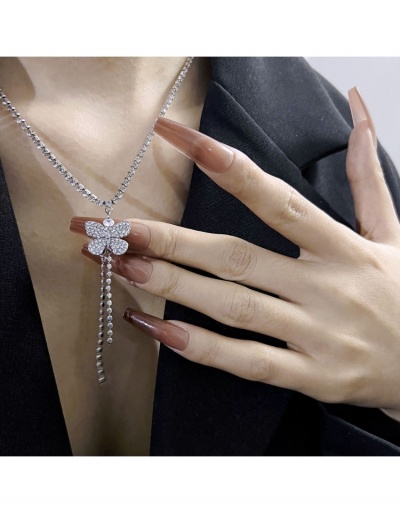 Replica  Chain Bow Rhinestone Pendant Necklace #799299 $7.59 USD for Wholesale