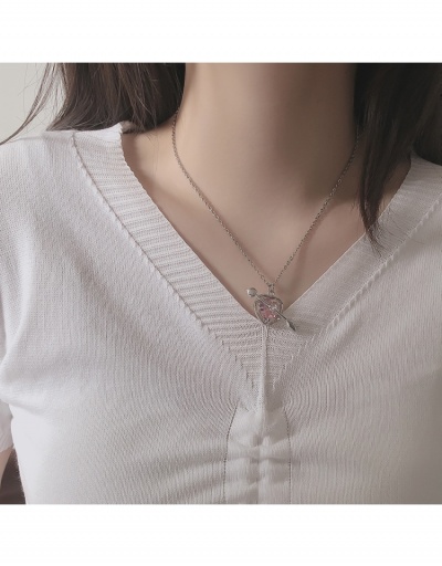 Replica   Fashion Crystal Heart Pendant Necklace #799301 $6.89 USD for Wholesale