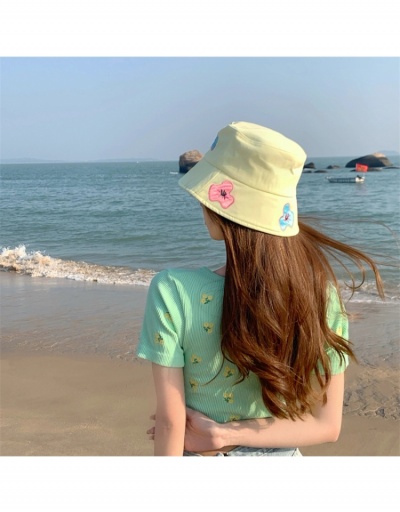  Sunshade Flower Embroidered Sweet Fisherman's Hat #799302 $16.55 USD, Wholesale Fashion Hats