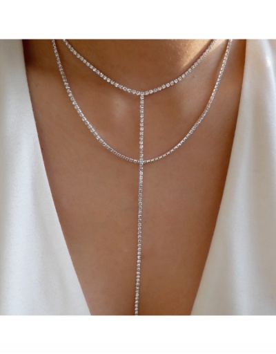 Replica Rhinestone Double Layer  Necklace For Women #799303 $10.53 USD for Wholesale