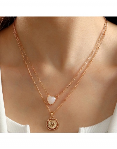  Heart Stone Luxury Pendant Necklace #799307 $7.98 USD, Wholesale Fashion Necklaces