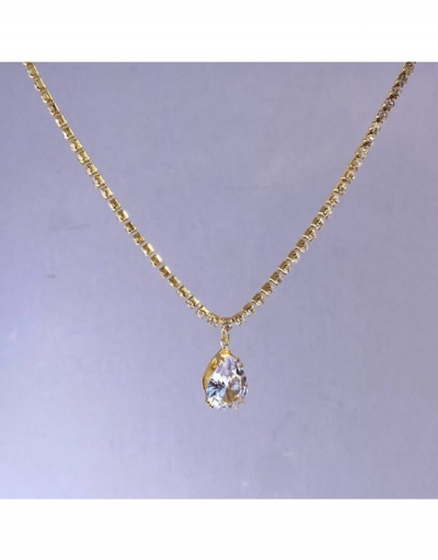 Replica  Simple Versatile Zircon Water Drop Necklace #799308 $9.96 USD for Wholesale