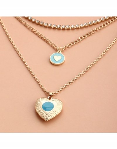 Replica  Blue Ocean Flip Multi-layer Pendant Necklace #799310 $8.20 USD for Wholesale