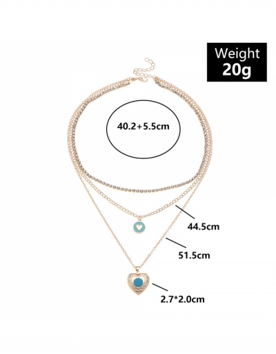 Replica  Blue Ocean Flip Multi-layer Pendant Necklace #799310 $8.20 USD for Wholesale