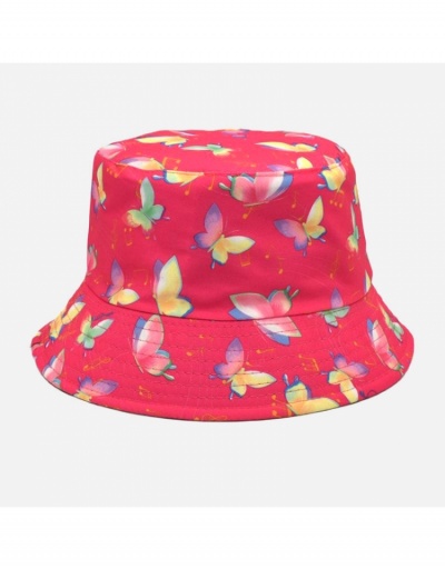  Leisure Time Butterfly Print Double-Sided Fisherman Hat #799317 $10.83 USD, Wholesale Fashion Hats