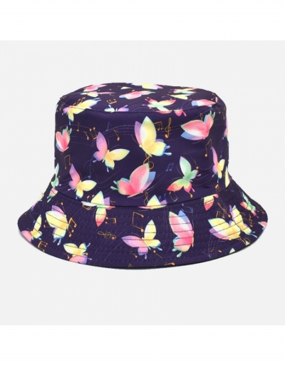 Replica  Leisure Time Butterfly Print Double-Sided Fisherman Hat #799317 $10.83 USD for Wholesale