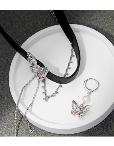 Designer Tassel  Butterfly Pendant Rhinestone Choker Necklace #799318 $22.49 USD, Wholesale Fashion Necklaces