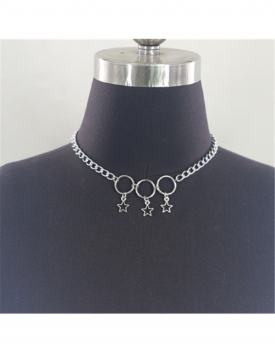 Alloy Material Hollow Out Star Simple Necklace #799324 $7.25 USD, Wholesale Fashion Necklaces