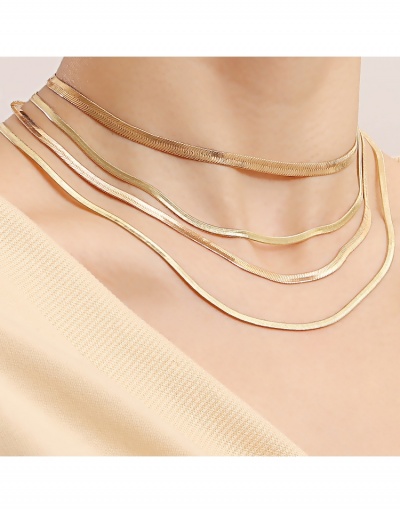 Pure Color Flat Necklace Sets For Women #799325 $5.64 USD, Wholesale Fashion Necklaces