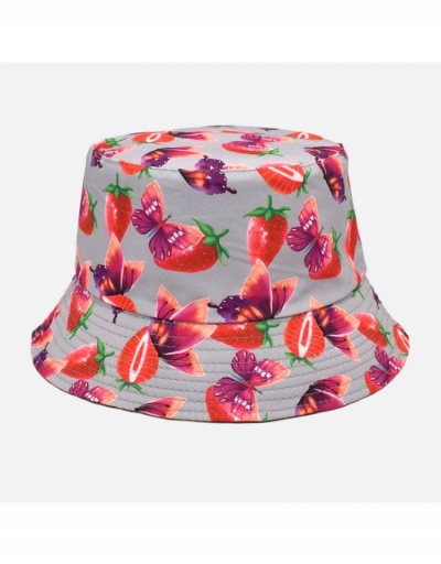 Replica  Sunscreen Strawberry Butterfly Printed Bucket Hat #799326 $10.03 USD for Wholesale