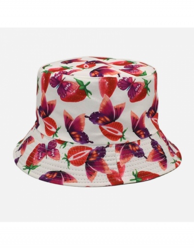 Replica  Sunscreen Strawberry Butterfly Printed Bucket Hat #799326 $10.03 USD for Wholesale